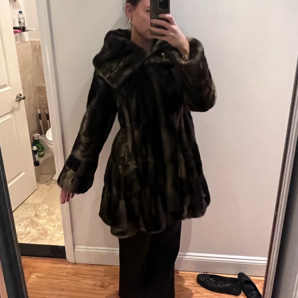 Vintage fur jacket tortoiseshell mink